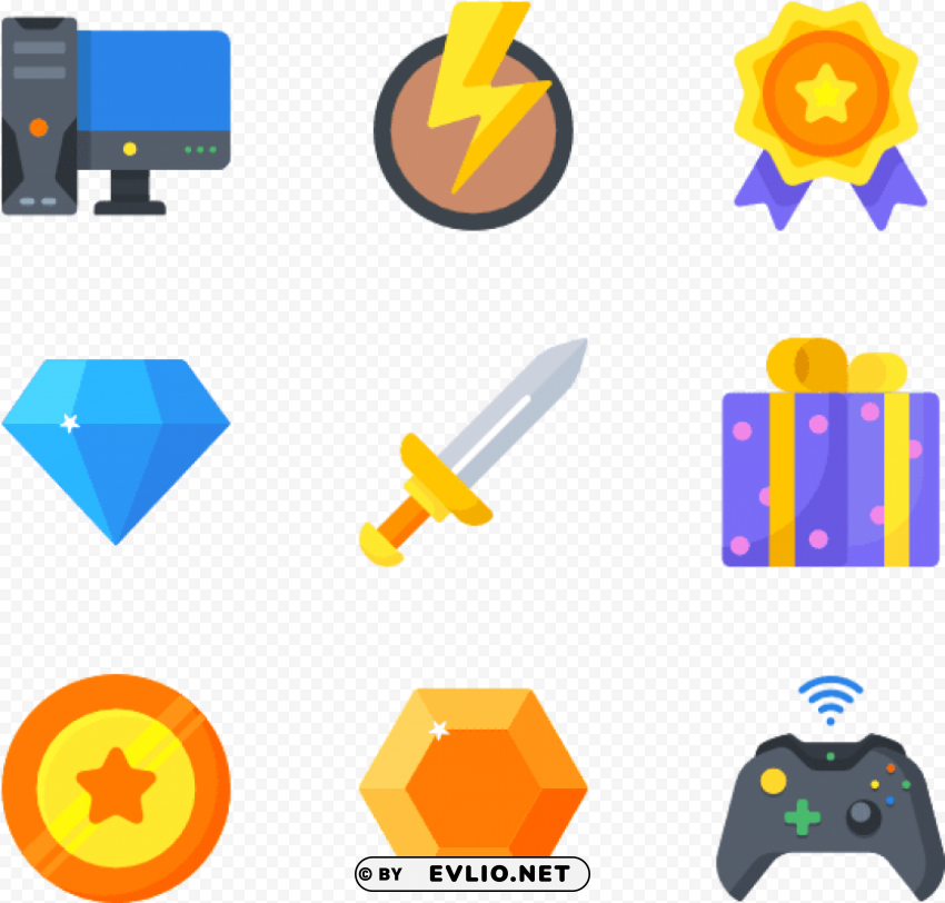Video Game 3d Icon PNG Images With No Background Comprehensive Set