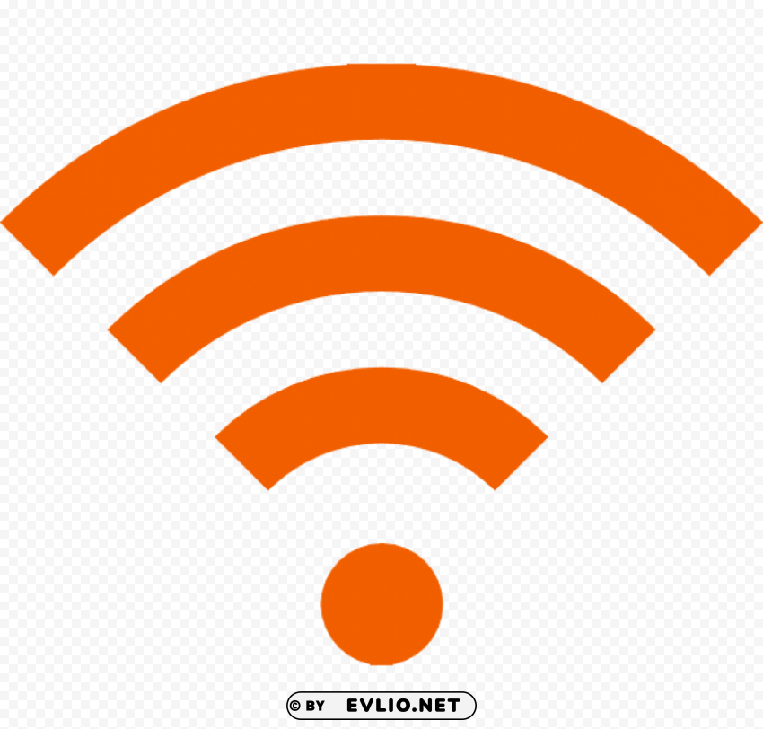 wifi icon yellow Isolated Graphic with Transparent Background PNG
