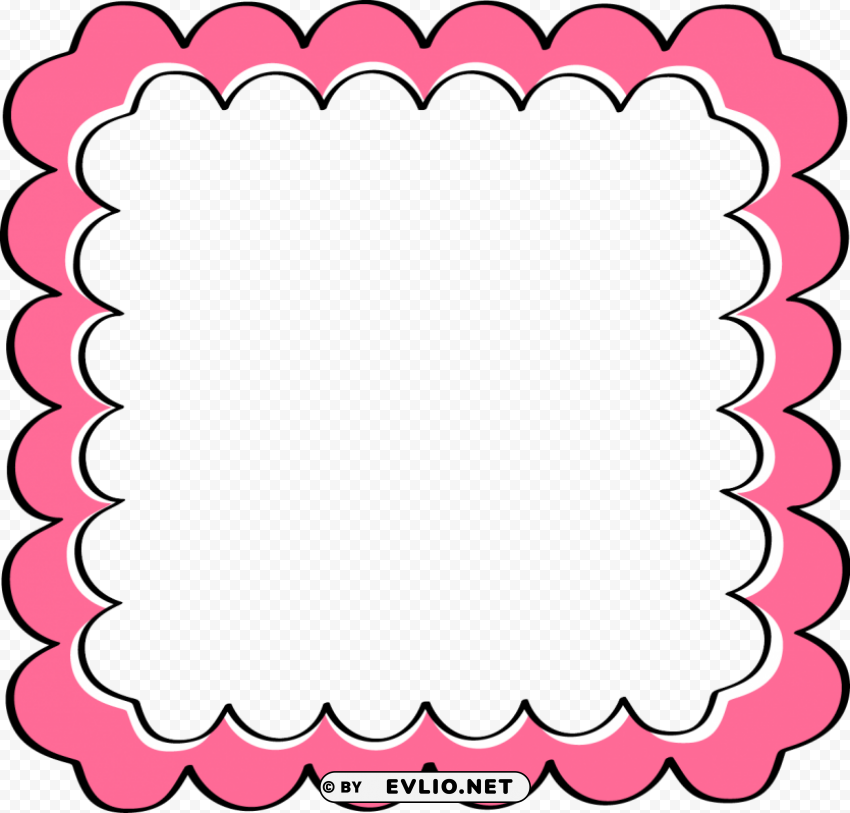 fuchsia border frame PNG images with no background needed