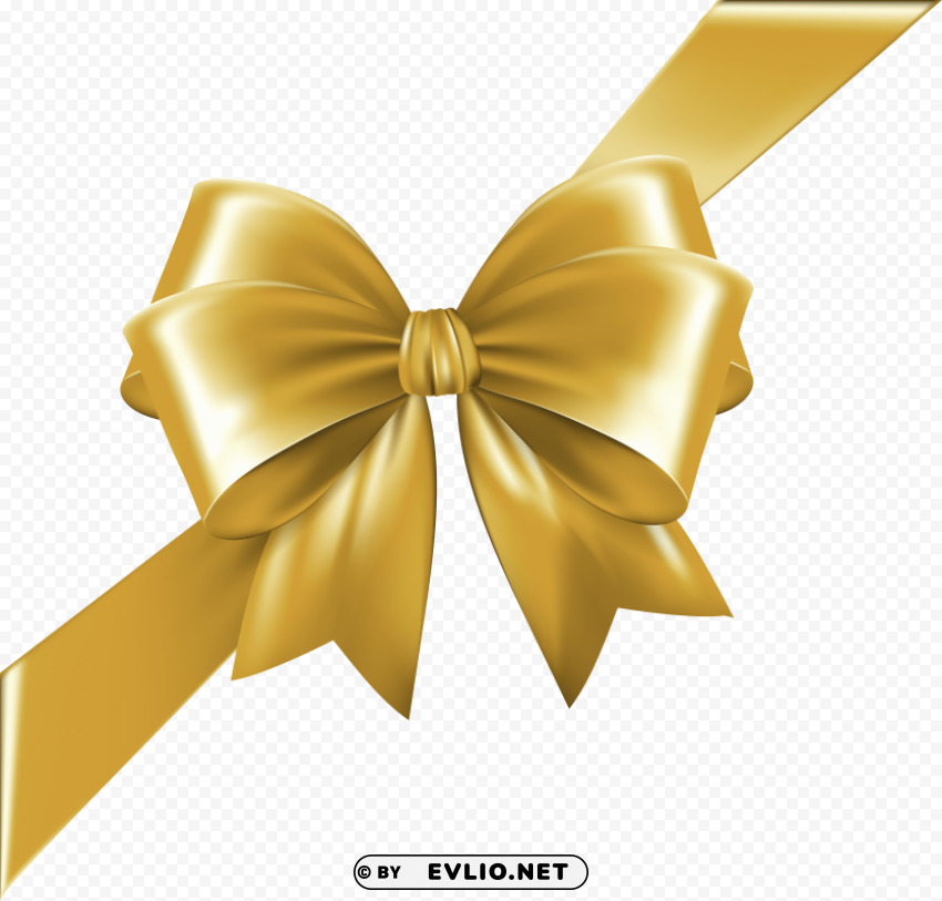 gold ribbon bow Transparent PNG images with high resolution