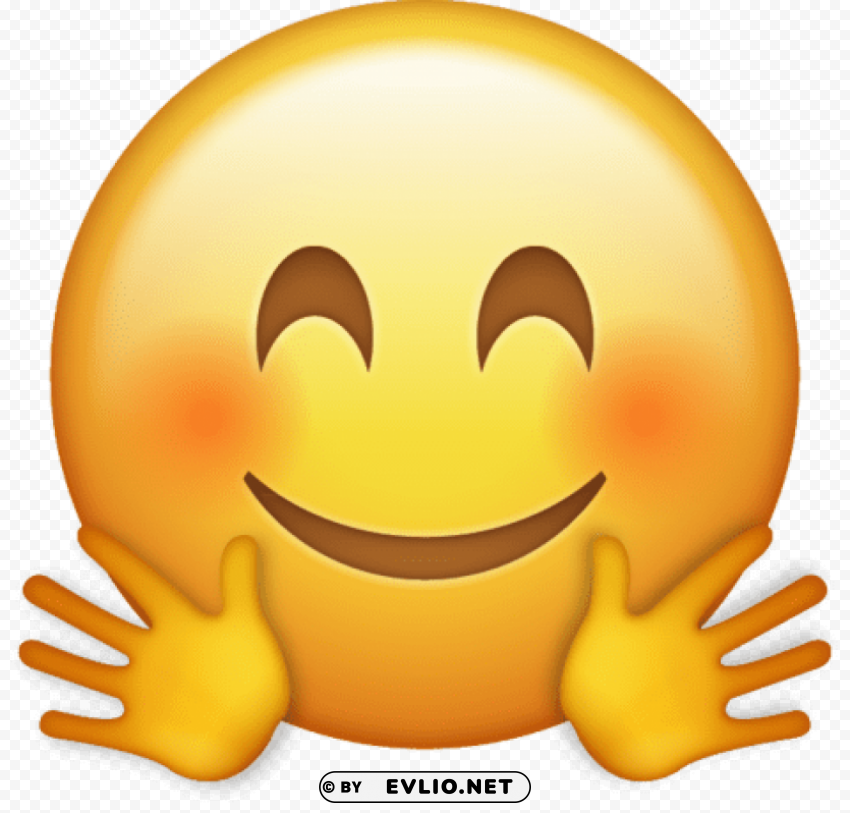 hugging emoji icon HighQuality Transparent PNG Isolated Graphic Element