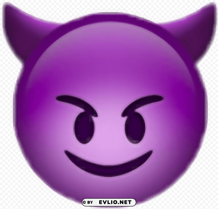 smiling face with horns HighQuality Transparent PNG Isolated Object