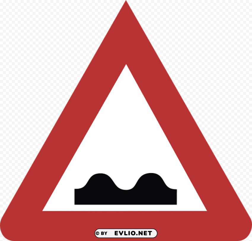 speed bump road sign PNG for educational projects