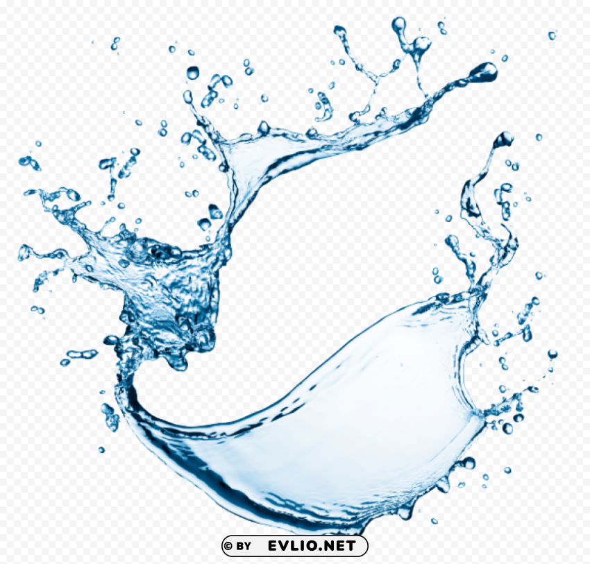 Water Splash Isolated Design Element On Transparent PNG