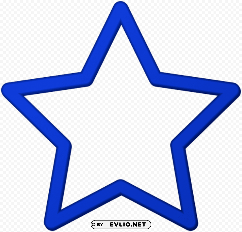 blue star border frame PNG Graphic with Isolated Clarity