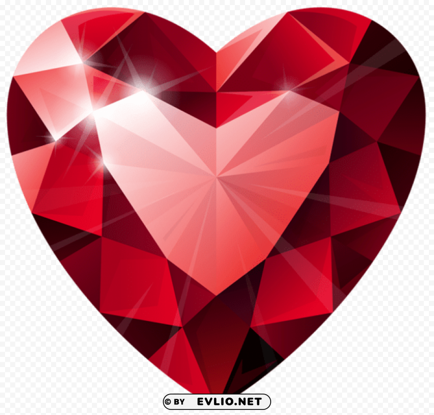 diamond heart Isolated Artwork in Transparent PNG Format