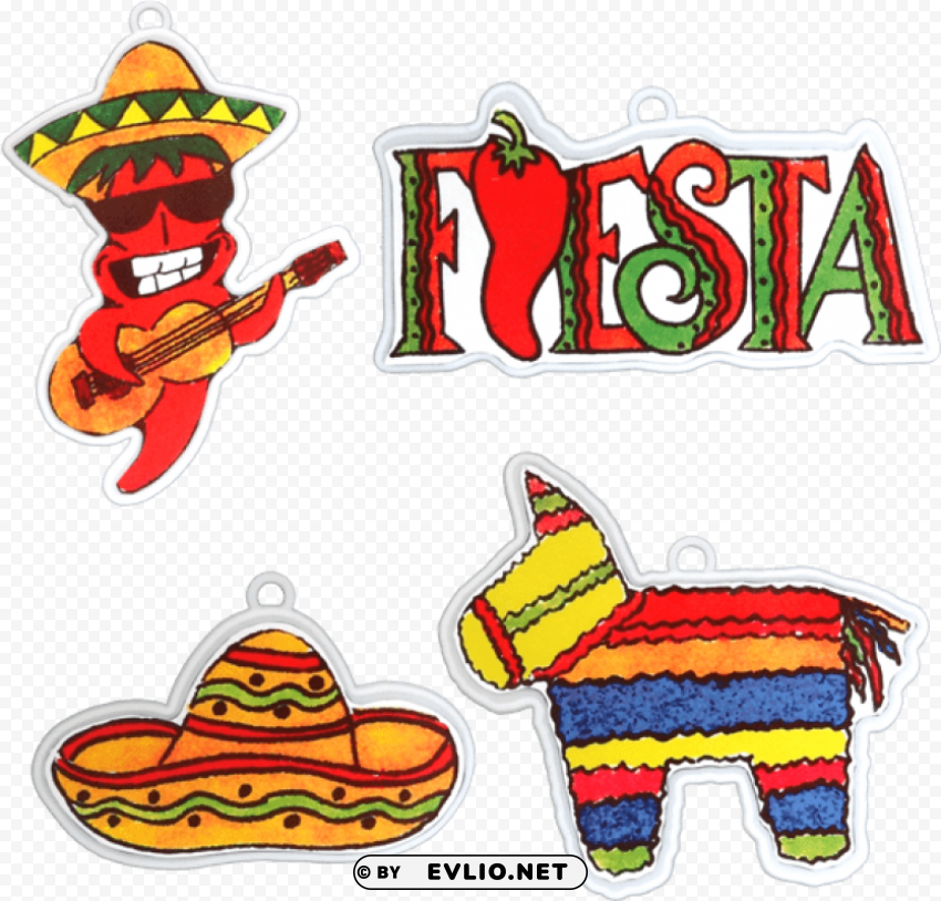 fiesta party accessory pack 4 designs per pkg PNG images with transparent canvas PNG transparent with Clear Background ID 2883c405