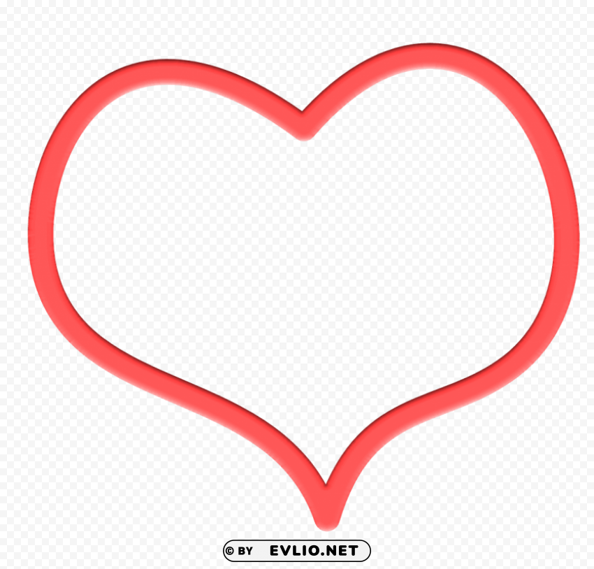 Heart Outline Red Drawing Clear PNG Pictures Assortment