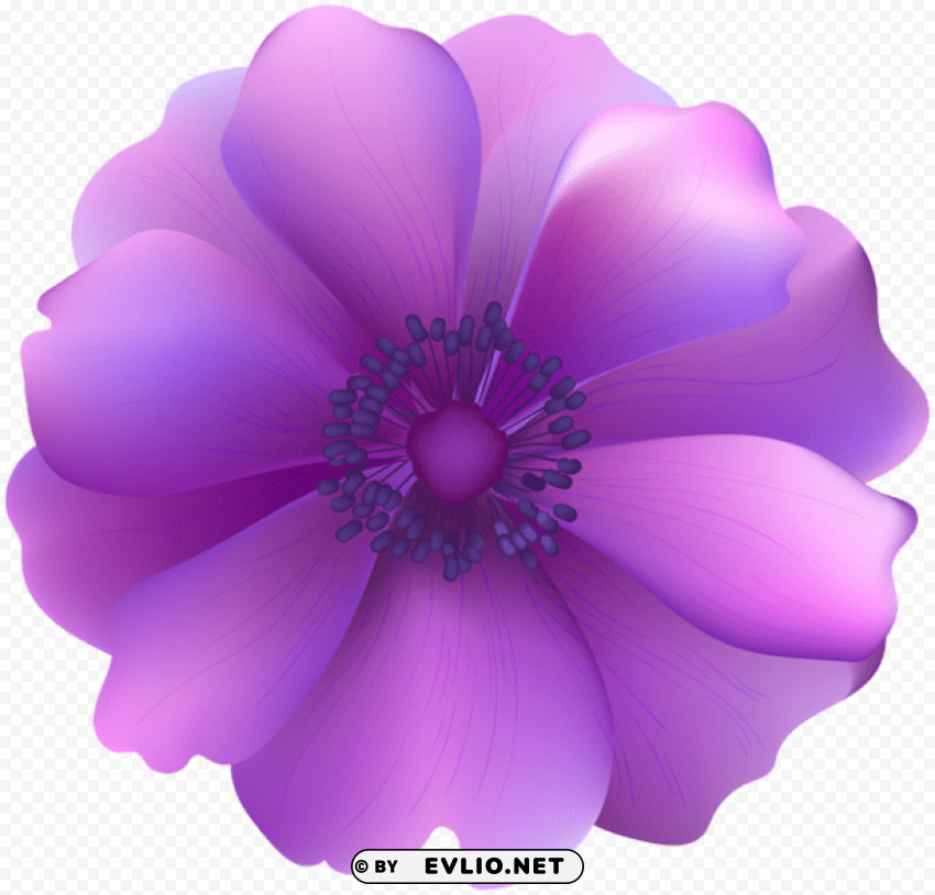 PNG image of purple flower decorative transparent PNG images without watermarks with a clear background - Image ID a4516517