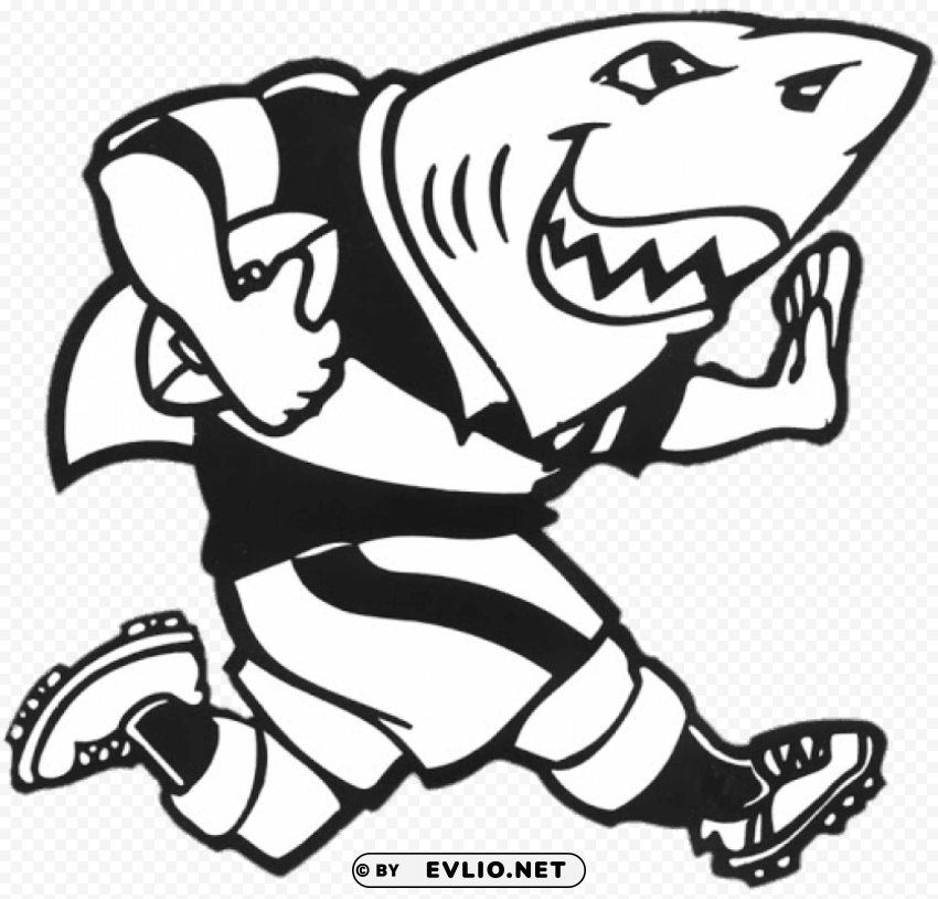PNG image of sharks rugby mascotte Transparent graphics with a clear background - Image ID 954f9b94
