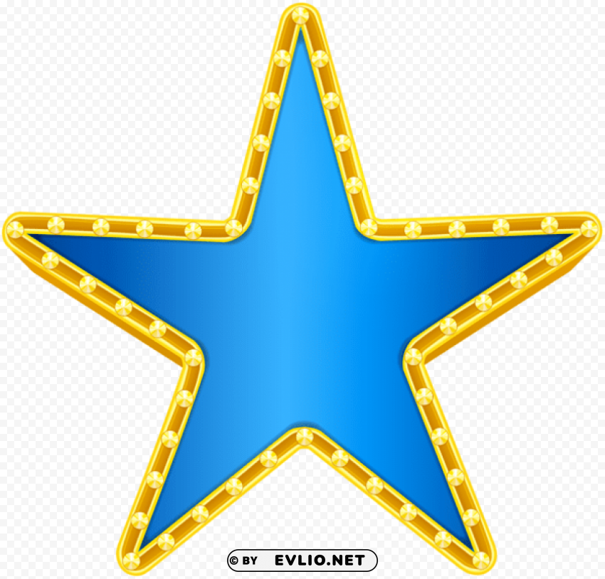 star blue decorative Isolated Character on HighResolution PNG clipart png photo - 915e19e0