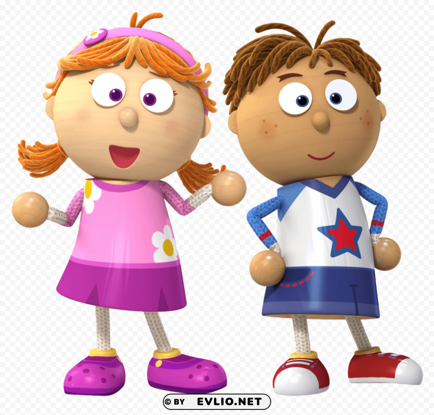 tallulah and tommy Transparent Background PNG Isolated Pattern