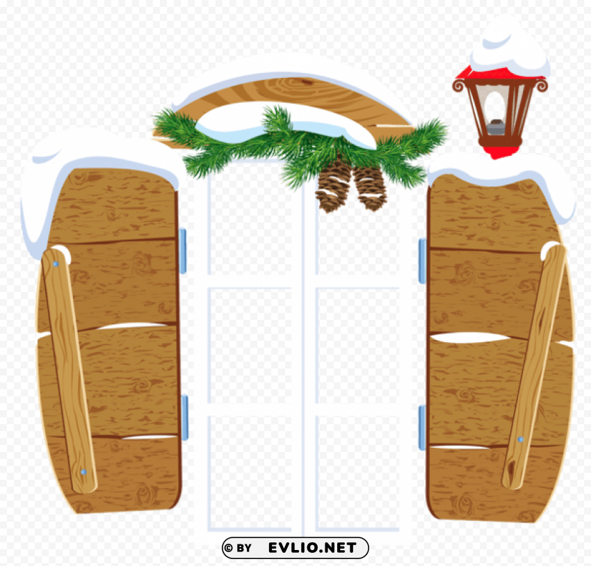  christmas window PNG Image Isolated with Transparent Clarity