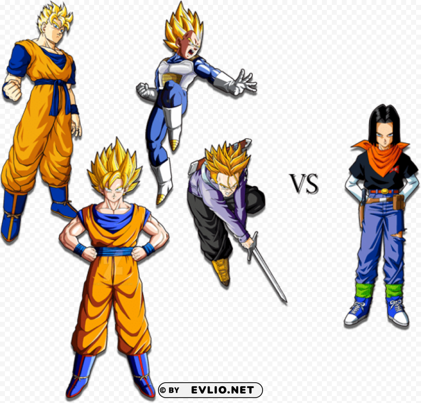 vegeta ssj y goku ssj Isolated Item in Transparent PNG Format