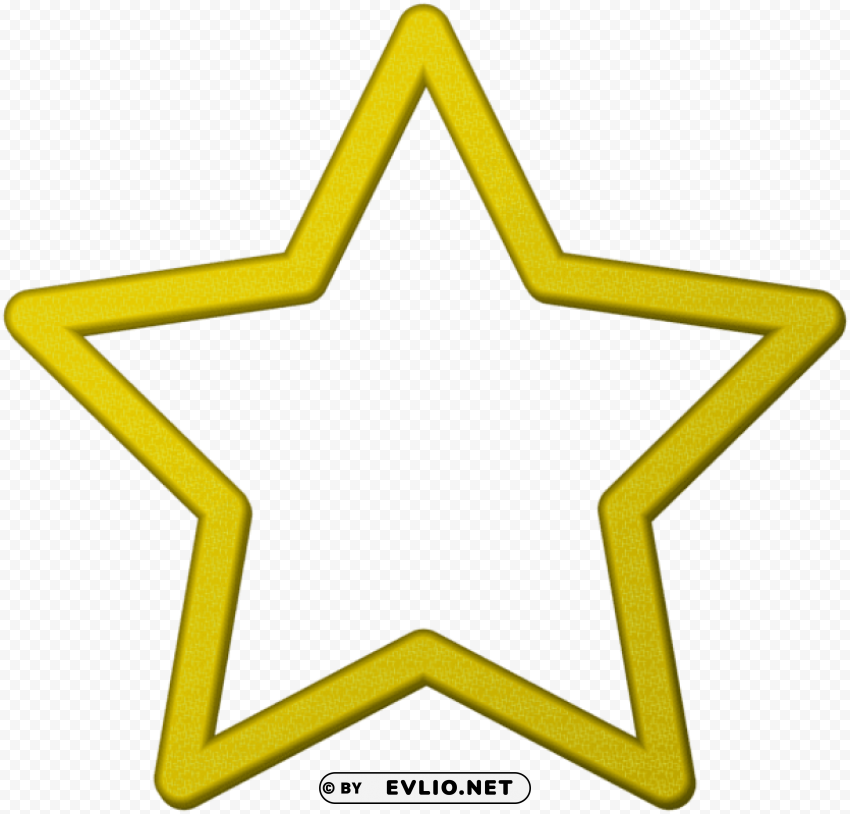 yellow star border frame PNG Graphic with Transparency Isolation