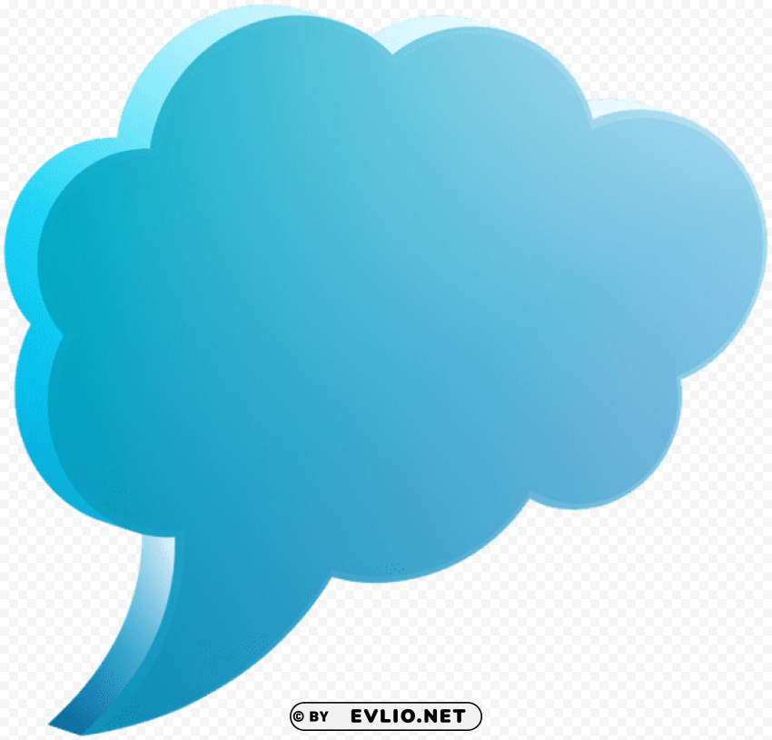 cloud bubble speech PNG Graphic with Transparent Isolation