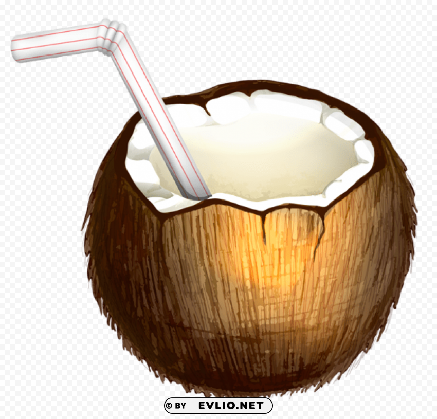 coconut cocktail vector PNG images with transparent backdrop