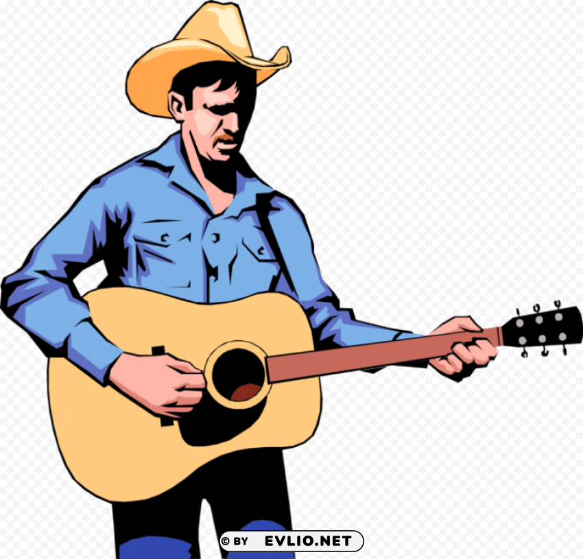 cowboy guitar Transparent art PNG PNG transparent with Clear Background ID 13cfdbe0
