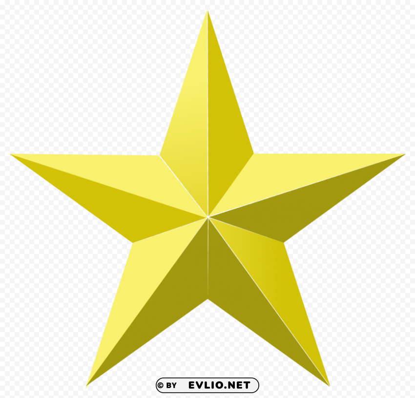 gold star Isolated Illustration in HighQuality Transparent PNG clipart png photo - d2847941
