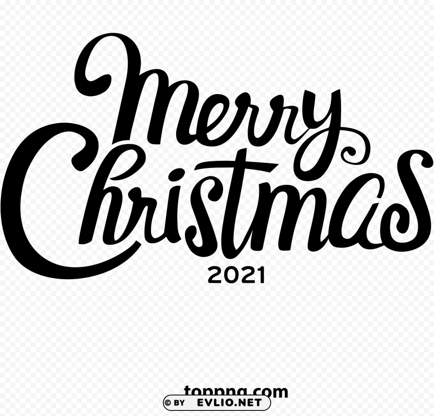 merry christmas black color PNG images with transparent canvas variety