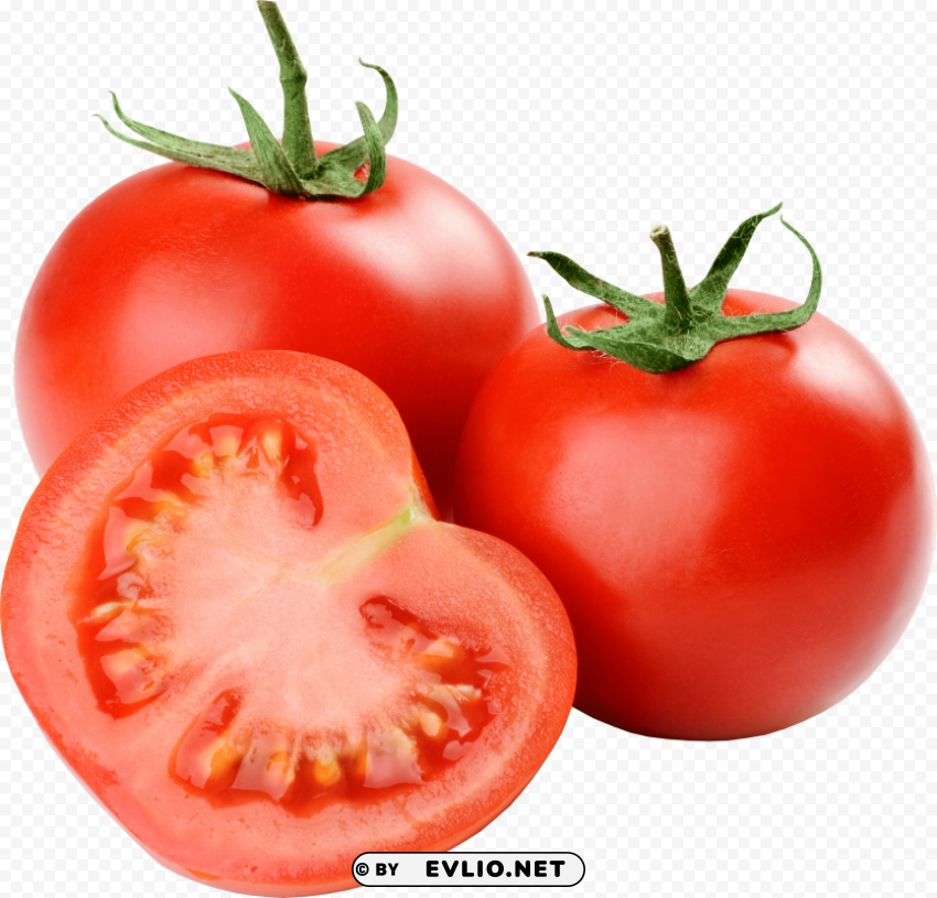 red tomatoes PNG with clear transparency