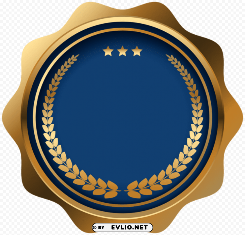 seal badge blue PNG for t-shirt designs
