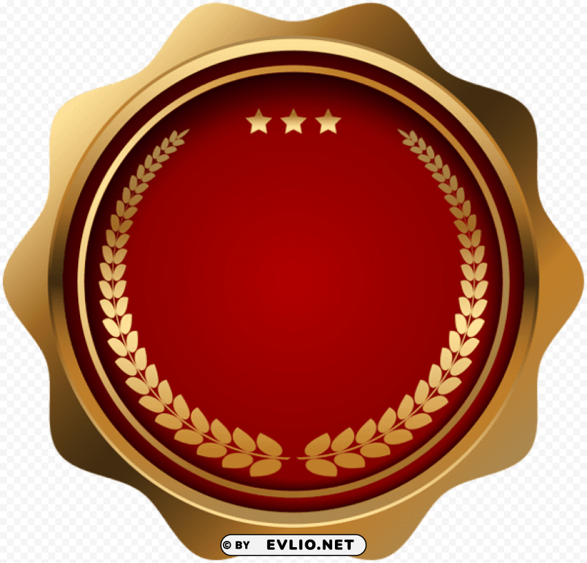 seal badge red PNG for educational projects