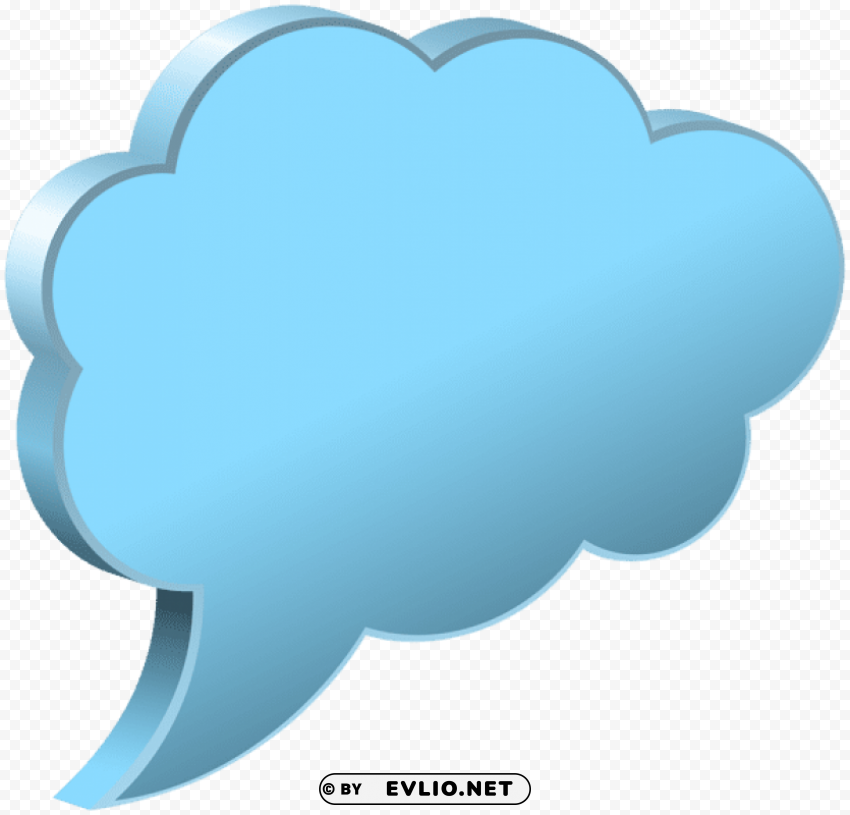 speech bubble cloud Isolated Object on Clear Background PNG