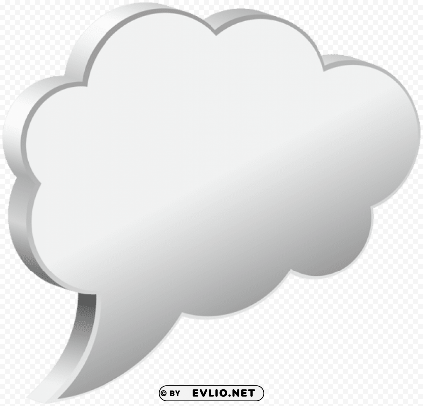 speech bubble cloud white Isolated Item on Transparent PNG Format