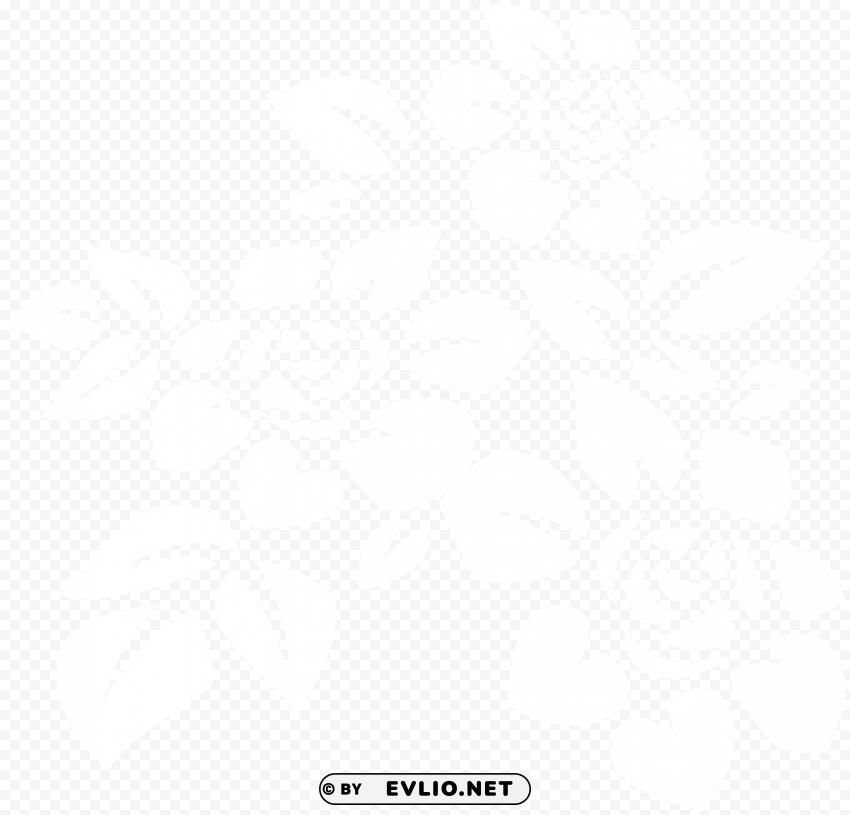 white deco flowers transparent PNG objects clipart png photo - c66ad498
