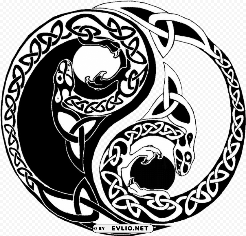 yin yang celtic tattoo Transparent PNG images for printing PNG transparent with Clear Background ID b8cfd698