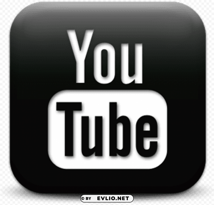 youtube logo black PNG Image with Isolated Element PNG transparent with Clear Background ID 99f53e3a