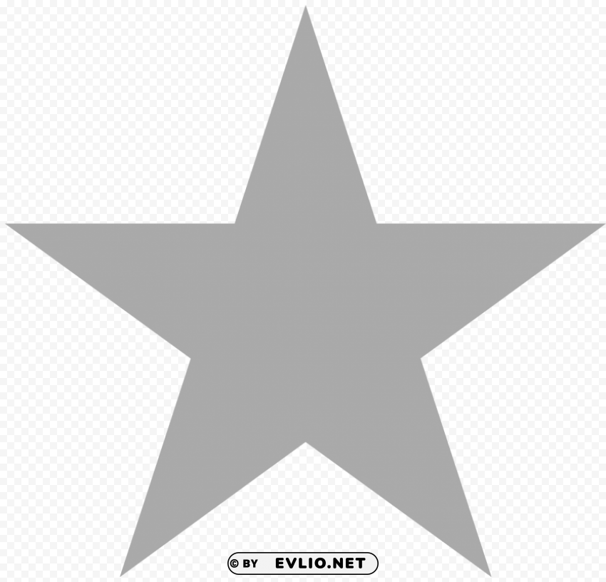 grey star Isolated Artwork on Transparent PNG