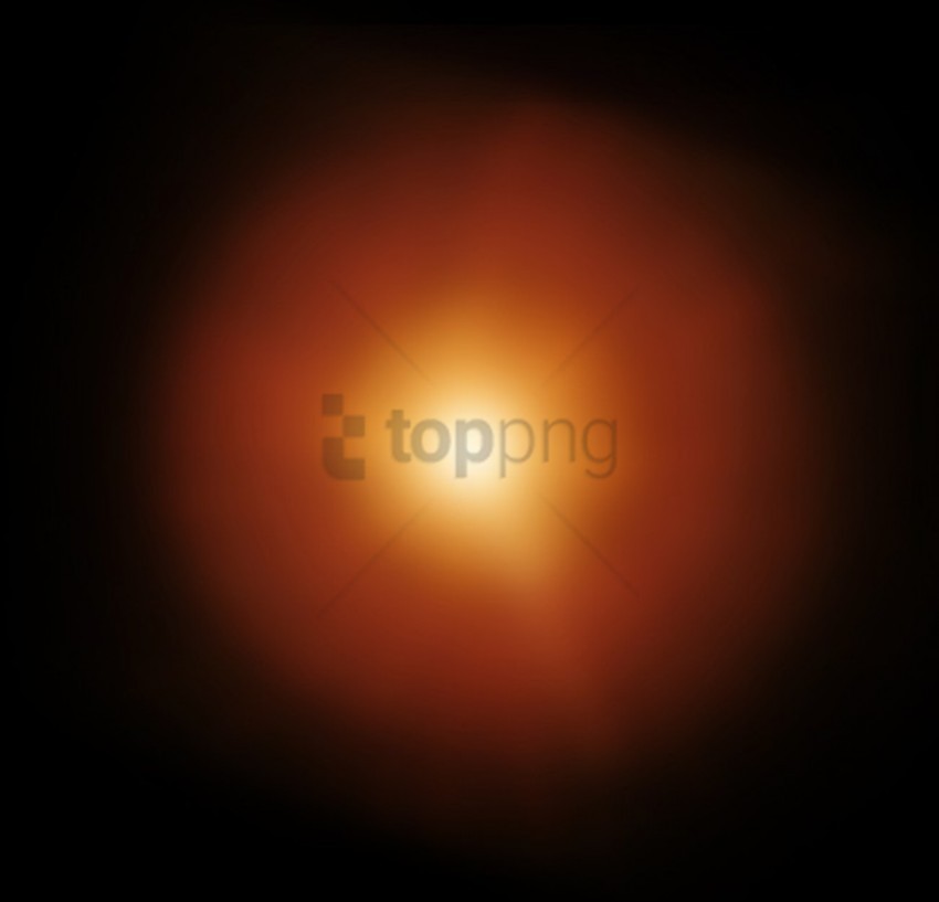 abstract orange lens flare PNG file with alpha