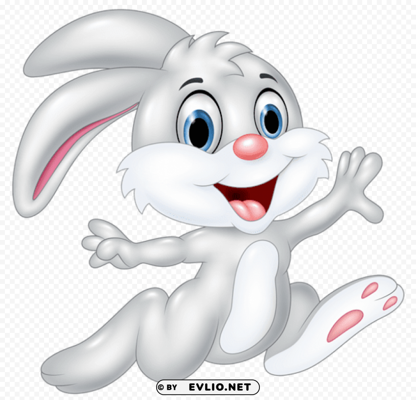 bunny cartoon Isolated Illustration in Transparent PNG