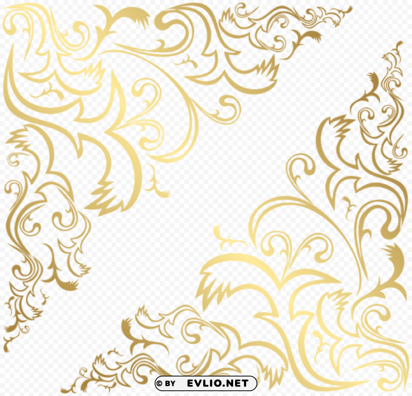 corners gold HighQuality Transparent PNG Object Isolation