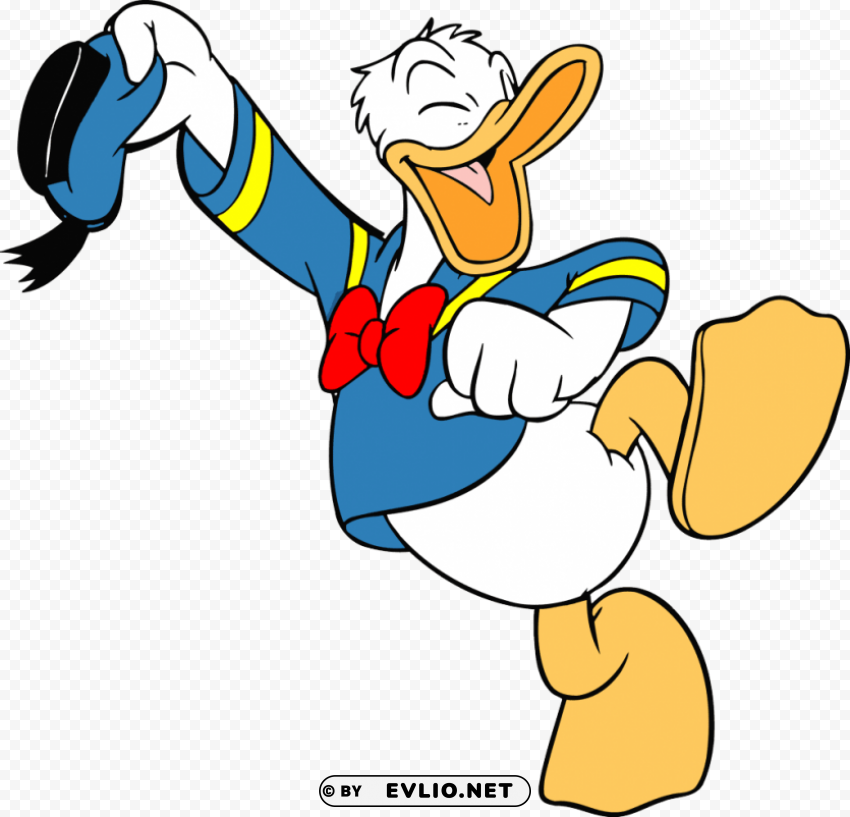 donald duck happy Isolated Element in Transparent PNG