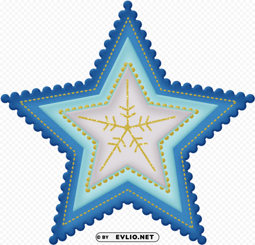 jss heavenly star flake blue light - christmas star clipart red PNG image with no background