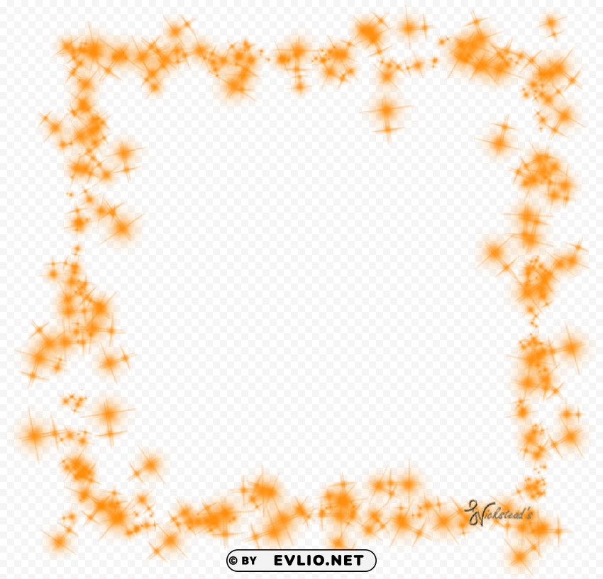 orange frame hd mart - happy new year border Isolated Artwork on Transparent Background PNG