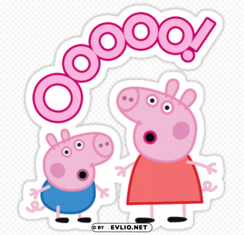 peppa pig ooo sticker Clear PNG pictures bundle