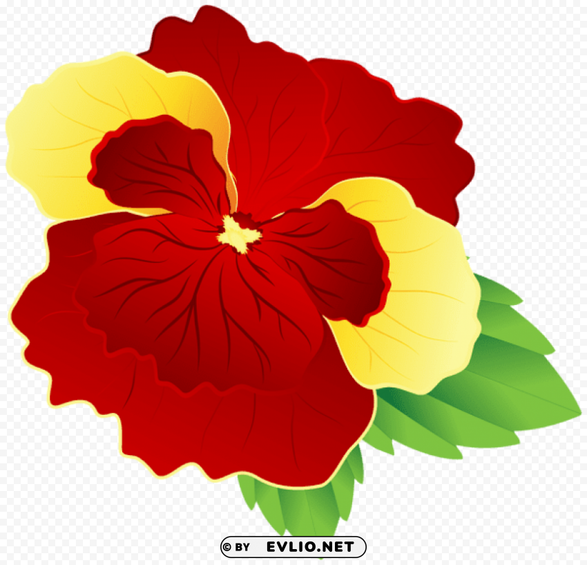 red and yellow pansy PNG images without restrictions