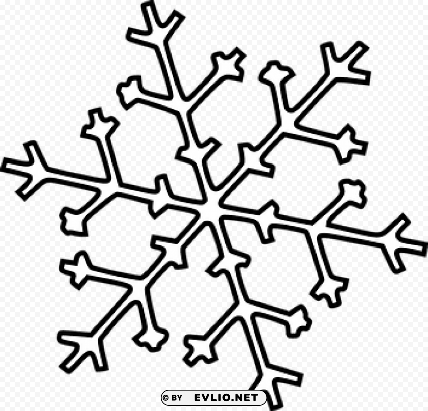 snowflake outline black and white PNG transparent images mega collection