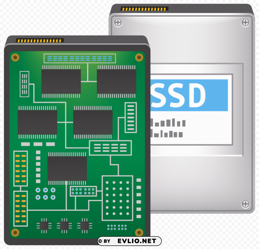 solid state disk ssd PNG Isolated Subject on Transparent Background