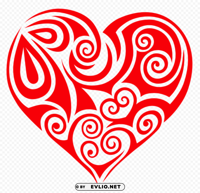  Ornament Heart PNG Image With Transparent Isolated Design