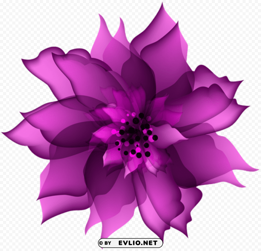 PNG image of decorative flower purple PNG images with transparent canvas assortment with a clear background - Image ID f3214e69