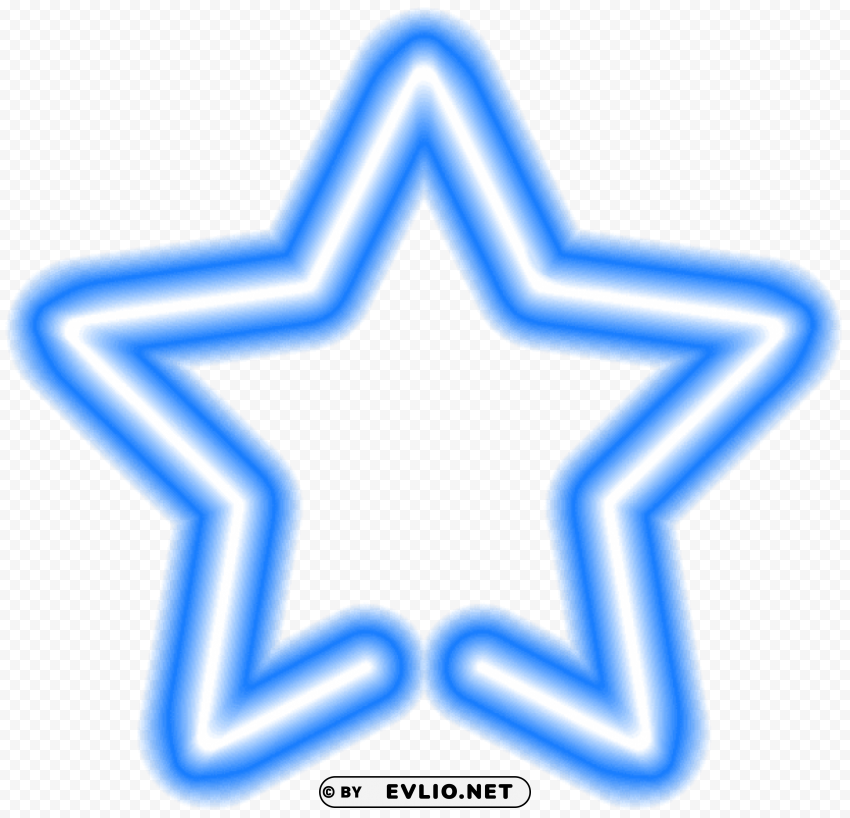 neon star blue PNG format clipart png photo - 5ae2c0da