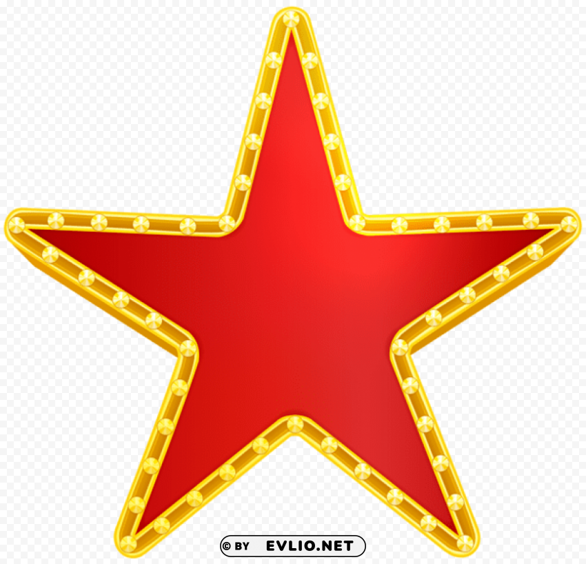 star red decorative Isolated Character in Clear Transparent PNG