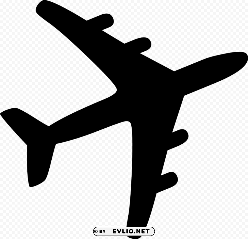 Transparent Aeroplane Icon Clean Background Isolated PNG Art