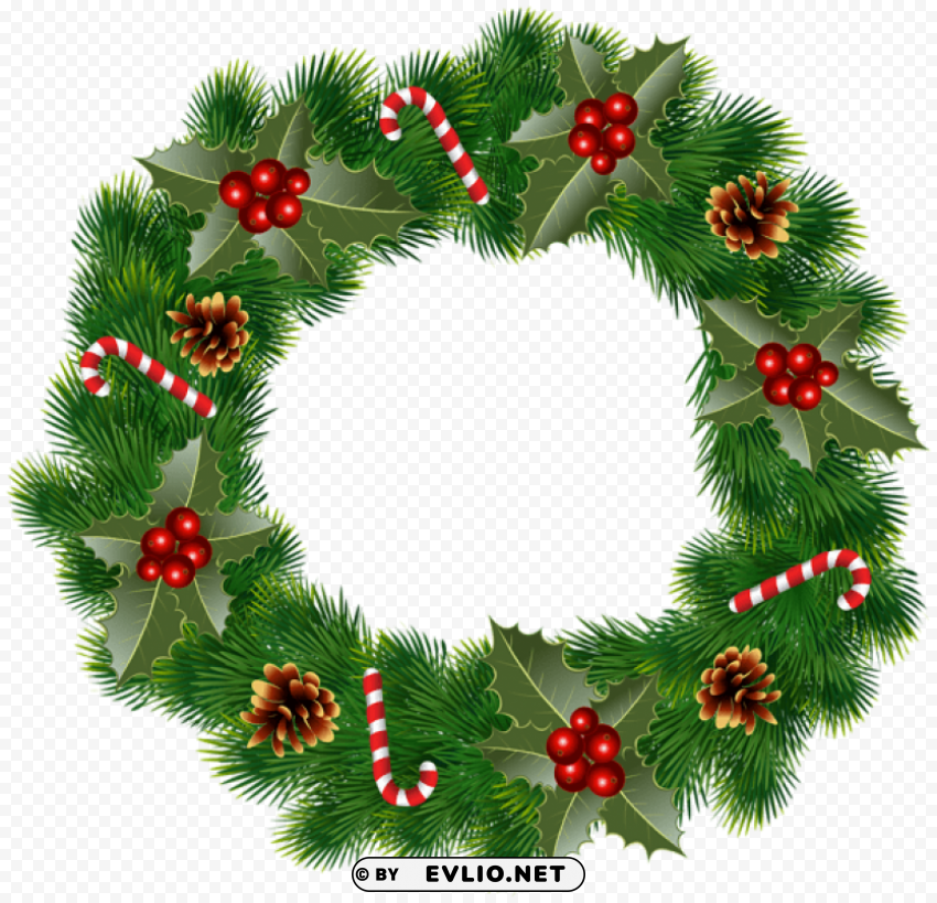 christmas wreath PNG with transparent background free