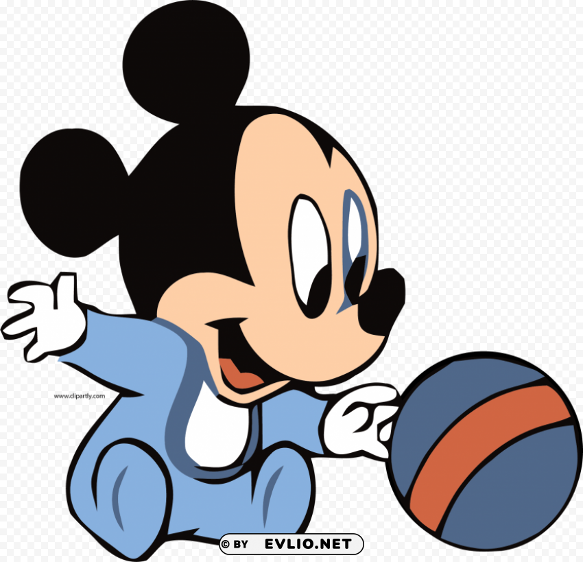 Cute Baby Mickey Mouse PNG Transparent Graphics Bundle